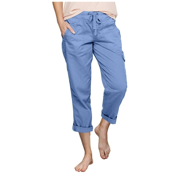 Fnochy Shorts For Women Short Pants Clearance Sport Fashion Casual Solid Color High Waist Cargo A-Line Loose Wide Leg Pocket Quick Drying Long
