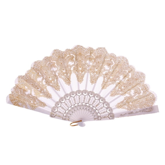 Fnochy Small Fan Handheld Portable Folding Decorative Handmade - Elegant Wedding Gift for Women, Men, Weddings, Decor & Cosplay