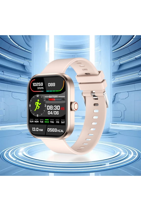 Smart Watch (Answer/Make Call), 2024 Newest 2.01 Inch Fitness Tracker, Heart Rate/Sleep Monitor/Pedometer/Calories, Multiple Sports Modes, Women's Men's Fitness Watch for Smart Phone - Gold