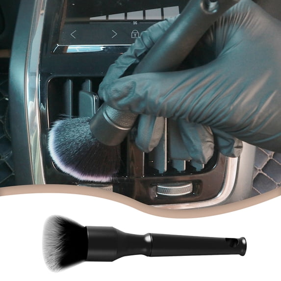 Fnochy Soft Bristle Car Interior Cleaning Brush - Durable Reusable Multi-Purpose Brush for Dashboard, Seats, and Steering Wheel