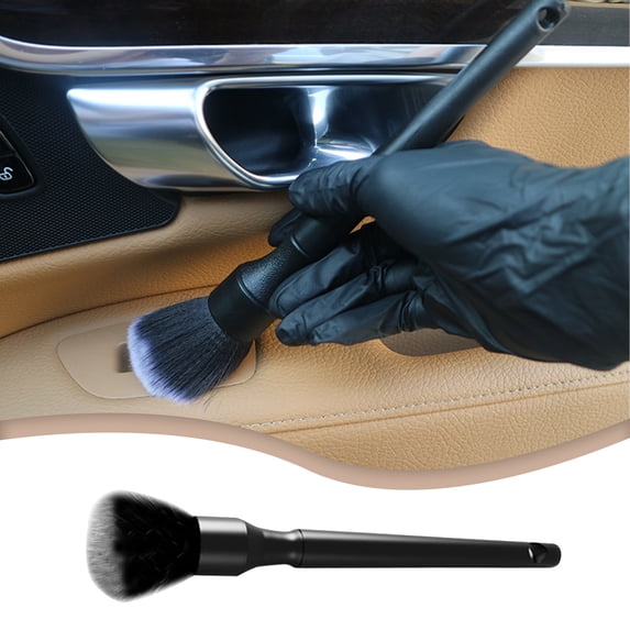 Fnochy Soft Bristle Car Interior Cleaning Brush - Durable Reusable Multi-Purpose Brush for Dashboard, Seats, and Steering Wheel