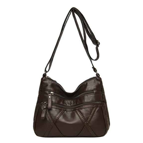 Fnochy Soft Leather Shoulder Bag, Large Capacity Crossbody Bag, Stylish Mom's Handbag, Multi Compartment Purse, Versatile Everyday Tote - Perfect for Travel & Leisure