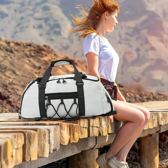 Fnochy Sports Bag Waterproof Travel Bag - Large Capacity Gym Bag with Shoe Compartment, Breathable Fitness Duffle, Versatile Outdoor Sports Backpack for Men & Women