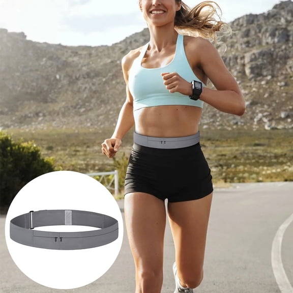 Fnochy Sports Running Belt Pouch - Classic Waist Bag for Phone, Accessories & Essentials - Waterproof, Breathable, Multi-Pocket Design for Men & Women - Ideal for Running, Hiking, Fitness & Travel