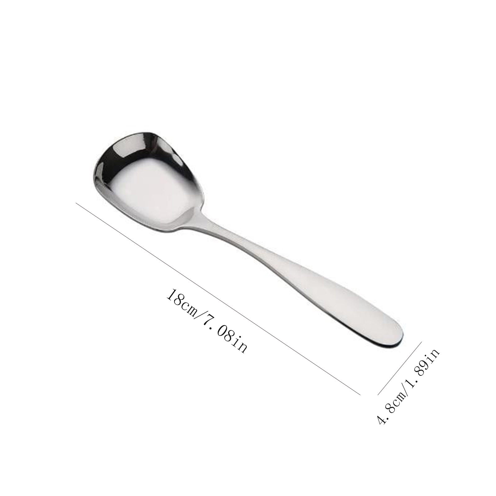 Fnochy Square Head Spoons, Square Sugar Spoon, Thick Heavy Stainless ...