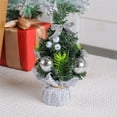 thumbnail image 1 of Fnochy Tabletop Mini Christmas Tree, Artificial Small Xmas Tree Decor with Ornaments Miniature Tree with Ball, Snow and Baubles for Crafts Home Desktop Desk Festive Holiday Decoration, 7.87" Tall, 1 of 5