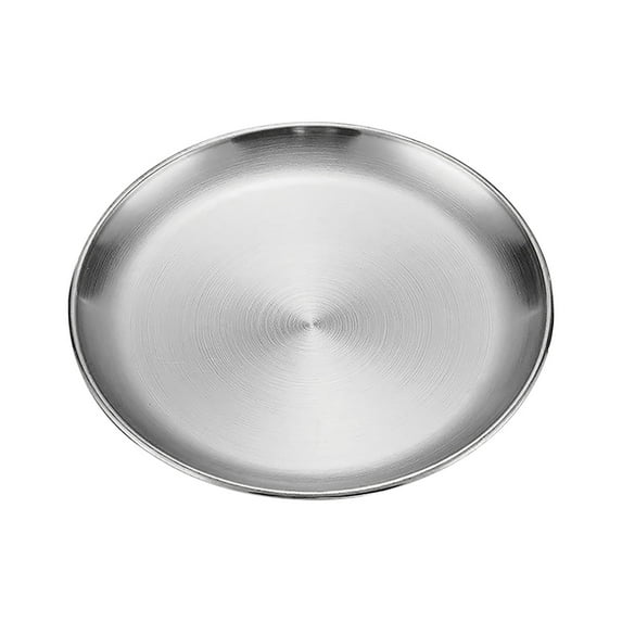 Fnochy Toddlers Kids Stainless Steel Plates, Durable Metal 304 Feeding 9.06 in Dishes for Serving/Snack/Camping, No Plastic and Dishwasher Safe (silvery) Black of Friday Deals 2024