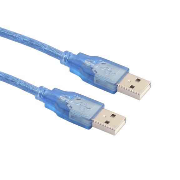 Fnochy USB 2.0 Male to Male Cable 0.3M High Speed Data Transfer Hard Drive Printer Camera Cord Durable Braid Shielding 4.8Gbps Fast Sync Plug and Play