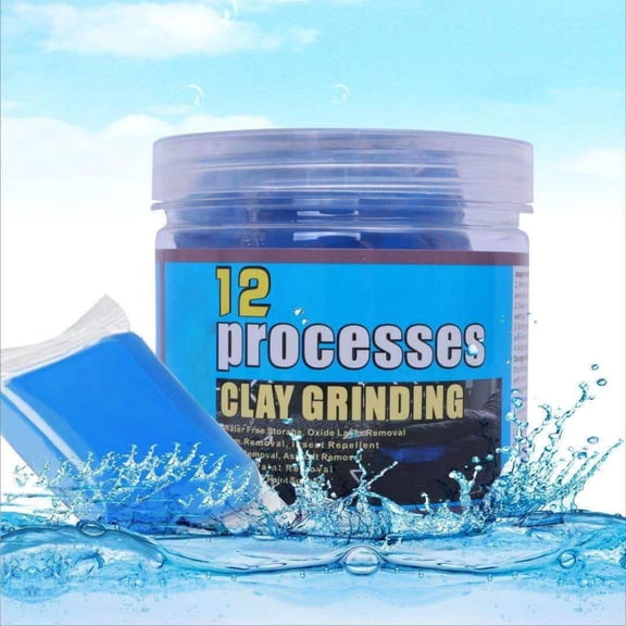 Fnochy Volcanic Mud Car Wash Clay Bar - Strong Paint Decontamination, Removes Rust, Stains & Contaminants - Safe for All Car Paint - Reusable Auto Detailing Sludge Cleaner