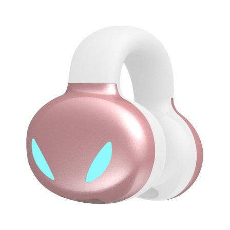 Fnochy YX03 Open Ear Clip Wireless Earbuds Bluetooth 5.3, Sports Earphones Built-in Microphone with Earhooks & Ear Hook, Waterproof Fitness Headphones for Running (Pink)