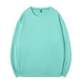 thumbnail image 1 of Fnooota Big & Tall Men's Cotton Sweatshirts, Casual Crew Neck Basic Loose Fit Long Sleeve Tops Green Size 3XL, 1 of 5