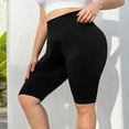 thumbnail image 1 of Fnooota Biker Shorts for Women Plus Size, Yoga Hip Lift Athletic High Waisted Summer Shorts Black Size 2XL, 1 of 8