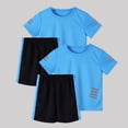 thumbnail image 1 of Fnooota Boys Athletic Outfit Sets, 2 PC Short Sleeve Quick-drying Sports Activewear Clothing Sets Blue Size 8, 1 of 8