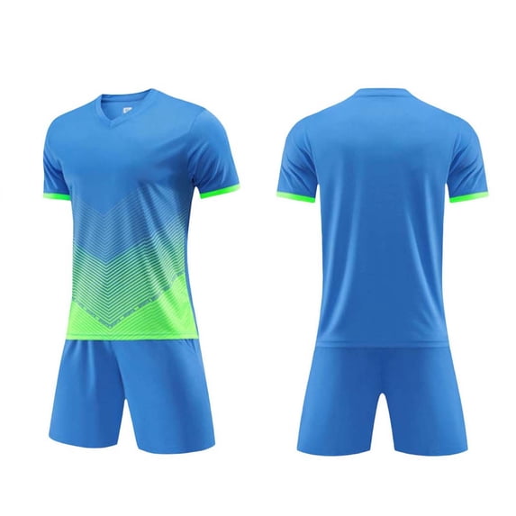 Fnooota Boys Athletic Outfit Sets Size 14-16, Short Sleeve 2 Piece Basketball Summer Activewear Clothing Sets Light Blue Size 14-16