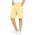 thumbnail image 1 of FSYBOA Boys Cotton Shorts, Elastic Waist Summer Casual Knee Length Athletic Shorts Beige Size 5-6 T, 1 of 7