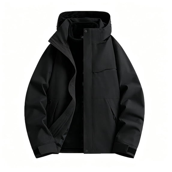 Fnooota Boys Puffer Jackets Size 14-16, Waterproof Windbreak Warm Long Sleeve Kids Winter Outerwear Black