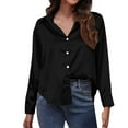 thumbnail image 1 of Fnooota Button Down Shirts for Women, Long Sleeve Casual Workout Women's Shirts Black Size M, 1 of 8