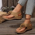 thumbnail image 1 of Fnooota Comfort Sandals for Women, Non-slip Open Toe Wide Width Ankle Strap Summer Shoes Brown Size 9.5, 1 of 1