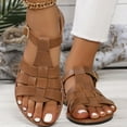 thumbnail image 1 of Fnooota Comfort Sandals for Women&nbsp;, Platform Ankle Strap Open Toe Work Summer Shoes Sandals Brown Size 9.5, 1 of 7
