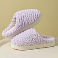 thumbnail image 1 of Fnooota Fuzzy Slippers for Women, Breathable Closed Toe Non Slip Winter House Shoes Purple Size 5.5-6, 1 of 4