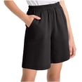 thumbnail image 1 of FSYBOA Girls Athletic Shorts, Cotton Running Soft Elastic Waist Kids Summer Shorts Black Size 7-8 T, 1 of 5