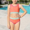 thumbnail image 1 of FSYBOA Girls Bikini Swimsuits, Beach Two Piece Summer High-waisted Bathing Suits Swimwear Orange Size 7-8, 1 of 6