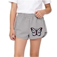 thumbnail image 1 of Fnooota Girls Cotton Shorts, Elastic Waist Printed Summer Casual Athletic Shorts Gray Size 9-10 T, 1 of 5