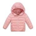 thumbnail image 1 of Fnooota Girls Puffer Jackets Size 5 T, Hooded Outdoor Long Sleeve Warm Winter Outerwear with Pockets Pink, 1 of 8