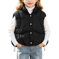 thumbnail image 1 of Fnooota Girls Puffer Vests, Sleeveless Warm Casual Lightweight Outerwear Vests Black Size 8 T, 1 of 6