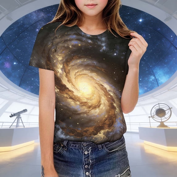 Fnooota Girls T Shirts, Fashion Short Sleeve Printed Crew Neck Summer Tops Multicolor Size 6