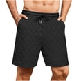 thumbnail image 1 of Fnooota Men's Casual Shorts, Drawstring Knee Length Running Relaxed Fit Summer Shorts with Pockets Black Size 3XL, 1 of 7