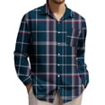 thumbnail image 1 of Fnooota Men's Plaid Shirts Long Sleeve, Collared Casual Business Lightweight Button Down Shirts Multicolor Size 4XL, 1 of 4