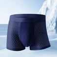 thumbnail image 1 of Fnooota Men's Sport Boxer Briefs, Soft Breathable Stretch Mid-Rise Men's Underwear Dark Blue Size 2XL, 1 of 8