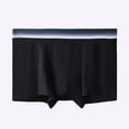 thumbnail image 1 of Fnooota Men's Stretch Boxer Briefs, Casual Mid-Rise Soft Cotton Mens Underwear Black Size 3XL, 1 of 4