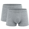 thumbnail image 1 of Fnooota Men's Underwear, Mid-Rise 2PC Stretch Breathable Mens Boxer Briefs Gray Size 3XL, 1 of 4