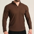 thumbnail image 1 of Fnooota Men's Workout Tops, Athletic Breathable Quick-dry Long Sleeve Activewear Clothing Coffee Size 2XL, 1 of 7