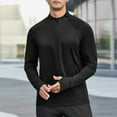 thumbnail image 1 of Fnooota Men's Workout Tops, Gym Breathable Long Sleeve Quick Dry Activewear Clothing Black Size 2XL, 1 of 6