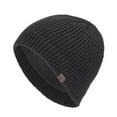 thumbnail image 1 of Fnooota Mens Knit Beanies, Fashion Windproof Warm Stretch Winter Hats for Men Black Size Free Size, 1 of 4