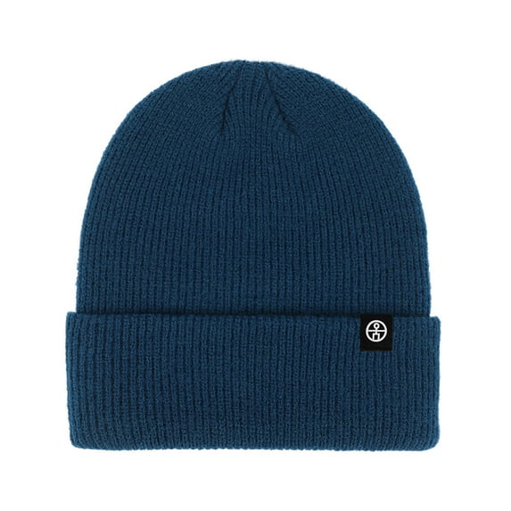 Fnooota Mens Knit Beanies, Stretch Solid Color Windproof Warm Winter Hats Blue Size Free Size