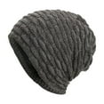 thumbnail image 1 of Fnooota Mens Knit Beanies, Warm Snow Windproof Stretch Winter Hats for Men Gray Size Free Size, 1 of 3