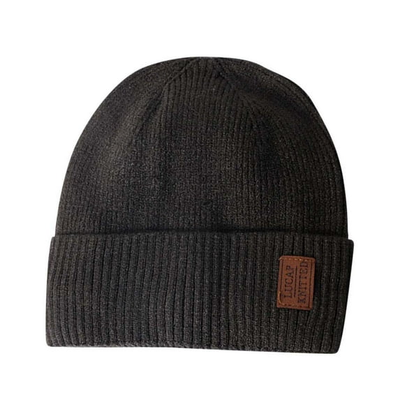 Fnooota Mens Knit Beanies, Windproof Soft Warm Stretch Mens Winter Hats Coffee Size Free Size