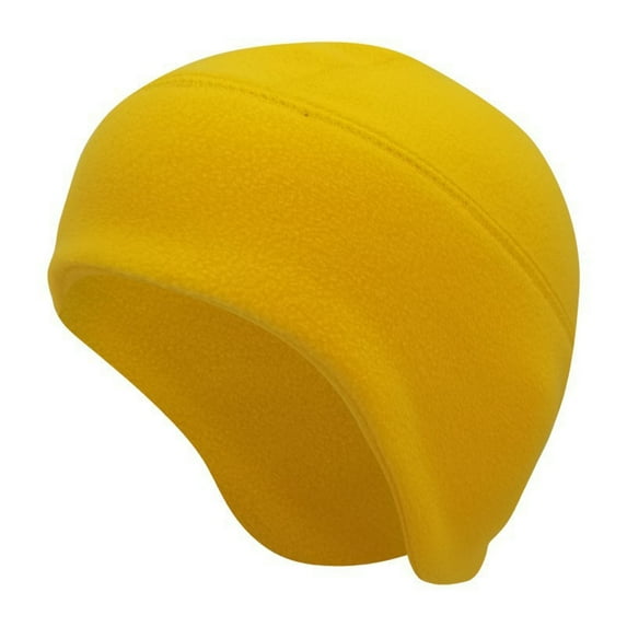 Fnooota Mens Knit Hats, Solid Color Soft Windproof Warm Winter Beanies for Men Yellow Size Free Size