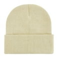thumbnail image 1 of Fnooota Mens Knit Hats, Windproof Warm Solid Color Snow Winter Beanies for Men Khaki Size Free Size, 1 of 1