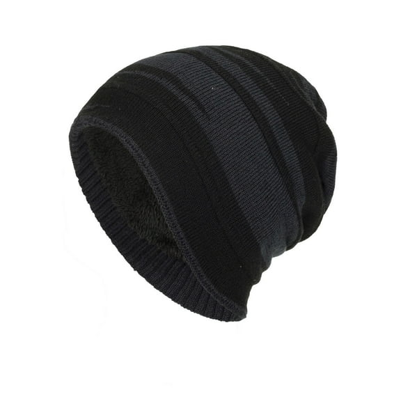 Fnooota Mens Knit Hats, Winter Fashion Windproof Warm Beanies for Men Navy Size Free Size
