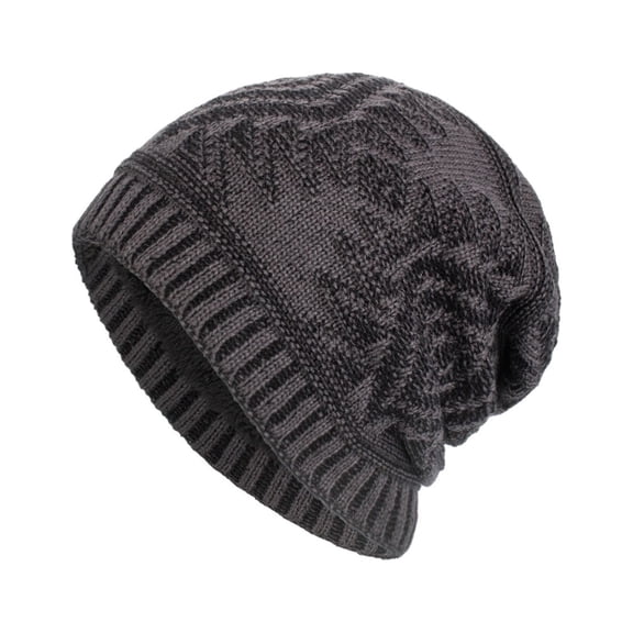 Fnooota Mens Knit Hats, Winter Warm Windproof Outdoor Beanies for Men Gray Size Free Size