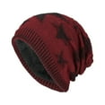 thumbnail image 1 of Fnooota Mens Knit Hats, Winter Warm Windproof Soft Beanies for Men Wine Size Free Size, 1 of 1
