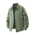 thumbnail image 1 of Fnooota Mens Shirt Jackets, Fall Casual Windproof Turn Down Collar Outerwear with Pockets Army Green Size 3XL, 1 of 7