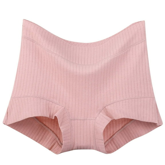 Fnooota Plus Size Panties for Women, 1 Pack Breathable High Waist Cotton Underwear Pink Size 2XL