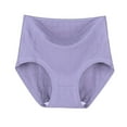 thumbnail image 1 of Fnooota Plus Size Panties for Women, Breathable High Waist 1 Pack Cotton Underwear Purple Size 2XL, 1 of 4