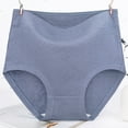 thumbnail image 1 of Fnooota Plus Size Panties for Women, High Waist Breathable Cotton 1 Pack Underwear Blue Size XL, 1 of 4